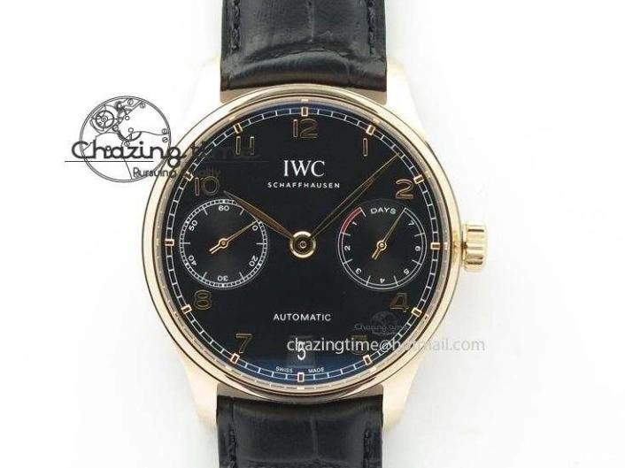 MIROTIME 0331 Portuguese Tourbillon Power Reserve Moonphase SS Black Dial On Black Leather Strap TechFriendly 7321